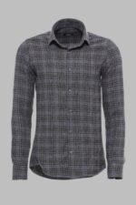 Plaid Dark Grey Men Lumberjack Shirt