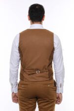 Plaid-Double-Breasted-Tan-Men-Vest-Wessi-6