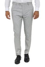 Plaid Grey Men Pants