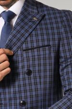 Plaid-Navy-Blue-Mens-Double-Breasted-Suit-Wessi-2