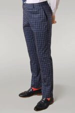 Plaid-Navy-Blue-Mens-Double-Breasted-Suit-Wessi-4