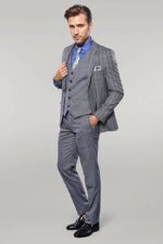 Plaid-Navy-Slim-Fit-Vested-Suit-Wessi-1