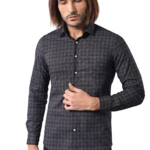 Plaid Patterned Black Shirt | Wessi