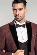 Plaid-Patterned-Burgundy-Tuxedo-Wessi-2