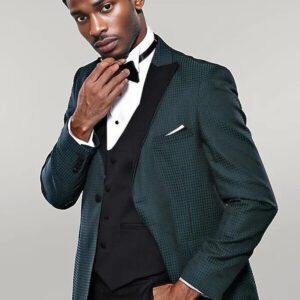 Plaid Patterned Green Tuxedo | Wessi