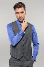 Plaid-Slim-Fit-Black-3-Piece-Suit-Wessi-4