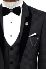 Plaid-Slim-Fit-Black-Men-Tuxedo-Wessi-3