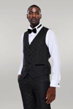 Plaid-Slim-Fit-Black-Men-Tuxedo-Wessi-5