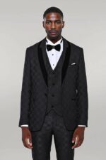 Plaid-Slim-Fit-Black-Men-Tuxedo-Wessi-6