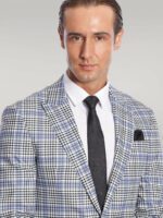 Plaid-Slim-Fit-Blue-Black-Men-Blazer-Wessi-1