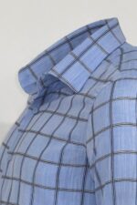 Plaid-Slim-Fit-Blue-Men-Shirt-Wessi-2