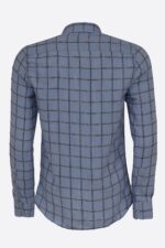 Plaid-Slim-Fit-Blue-Men-Shirt-Wessi-4