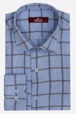 Plaid-Slim-Fit-Blue-Men-Shirt-Wessi-5
