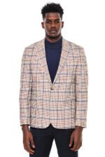 Plaid-Slim-Fit-Brown-Blue-Men-Blazer-Wessi-9