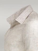 Plaid-Slim-Fit-Light-Brown-Men-Shirt-Wessi-1