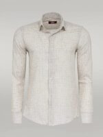 Plaid-Slim-Fit-Light-Brown-Men-Shirt-Wessi-3