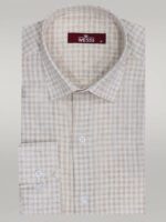 Plaid-Slim-Fit-Light-Brown-Men-Shirt-Wessi-5