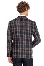 Plaid-Slim-Fit-Navy-Blue-Men-Blazer-Wessi-3