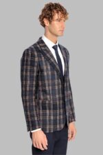 Plaid-Slim-Fit-Navy-Blue-Men-Blazer-Wessi-4