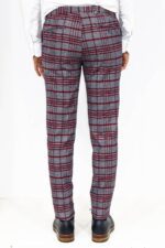 Plaid-Slim-Fit-Navy-Blue-Men-Pants-Wessi-3