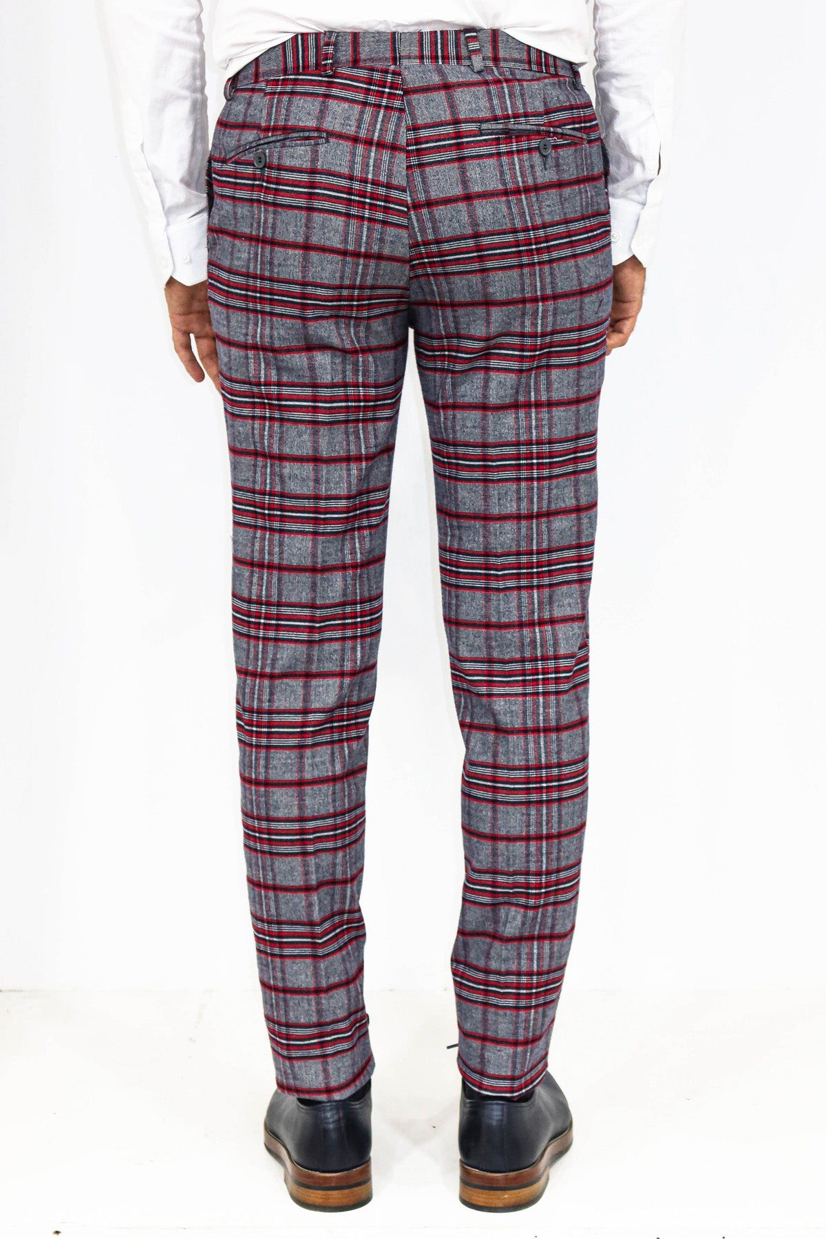 Mens Navy Blue Velvet Flat Front Modern Fit Pant main image 1
