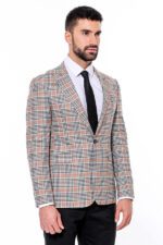 Plaid-Slim-Fit-Orange-Black-Men-Blazer-Wessi-6
