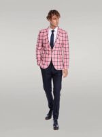 Plaid-Slim-Fit-Pink-Men-Blazer-Wessi-1