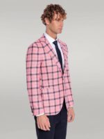 Plaid-Slim-Fit-Pink-Men-Blazer-Wessi-4