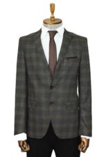 Plaid Smoked Jacket with Handkerchief