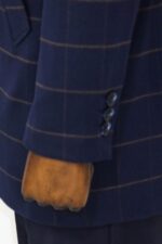Plaid-Standing-Collar-Navy-Blue-Men-Coat-Wessi-2