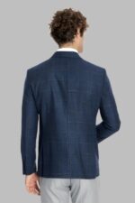 Plaid-Wool-Navy-Blue-Men-Blazer-Wessi-3