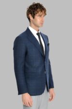 Plaid-Wool-Navy-Blue-Men-Blazer-Wessi-4