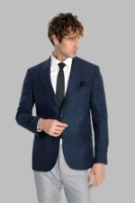 Plaid-Wool-Navy-Blue-Men-Blazer-Wessi-5