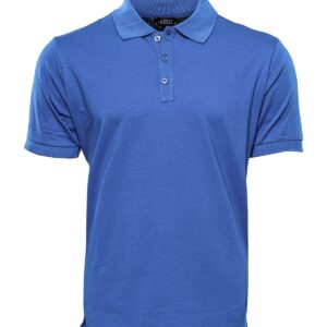 Plain Blue Polo Collar T-shirt - Wessi