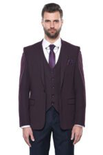Plain-Burgundy-Vest-Blazer-Set-Wessi-2