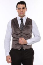 Plain-Collared-Brown-Men-Vest-Wessi-4