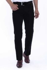 Plain-Covered-Pocket-Suede-Black-Men-Pants-Wessi-2