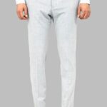 Plain Light Grey Men Dress Pants - Wessi