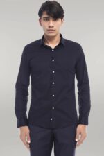 Plain-Long-Sleeves-Regular-Fit-Black-Men-Shirt-Wessi-1