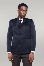 Plain-Navy-Blue-Men-Short-Coat-Wessi-2