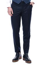 Plain Navy Blue Men Trousers