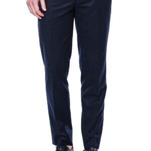 Plain Navy Blue Men Trousers - Wessi