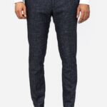 Plain Navy Blue Men Trousers - Wessi