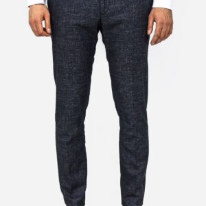 Plain Navy Blue Men Trousers - Wessi