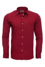 Plain-Slim-Fit-Claret-Red-Men-Shirt-Wessi-2
