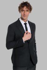 Plain Slim Fit Sport Black Men Blazer