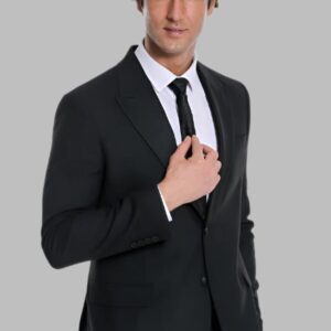 Plain Slim Fit Sport Black Men Blazer - Wessi