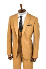 Plain-Slim-Fit-Tan-Men-Suit-Wessi-3