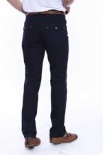 Plain-Suede-Flap-Pockets-Cotton-Navy-Blue-Men-Pants-Wessi-4