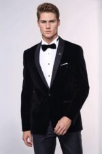Plain-Velvet-Black-Blazer-Wessi-3